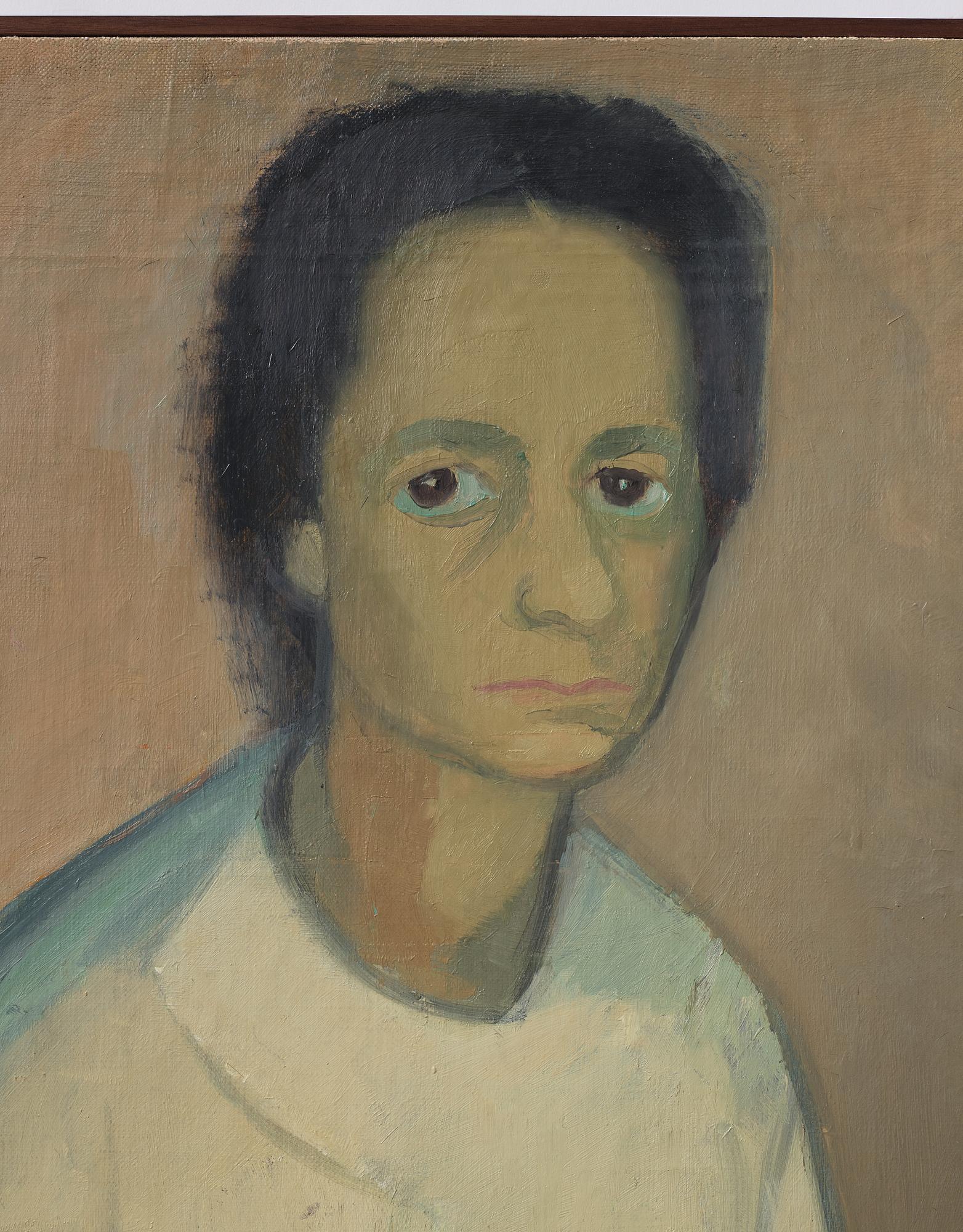Vera Frisén, olja på uppfodrad duk, signerad.
