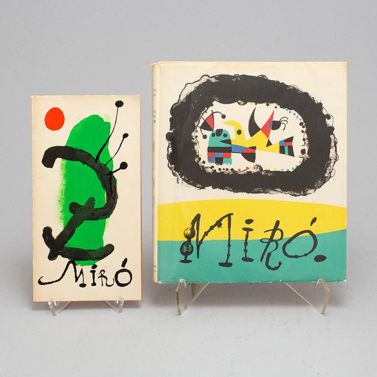 TWO BOOKS, "Joan Miró", Jaques Prévert-Georges Ribemont - Dessaignes, Maeght Editeur Miró - Bois gravés pour un poème.