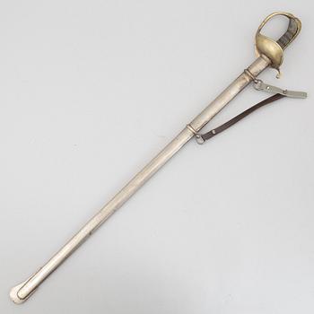 Saber, Swedish, second half of the 19th century, with scabbard.