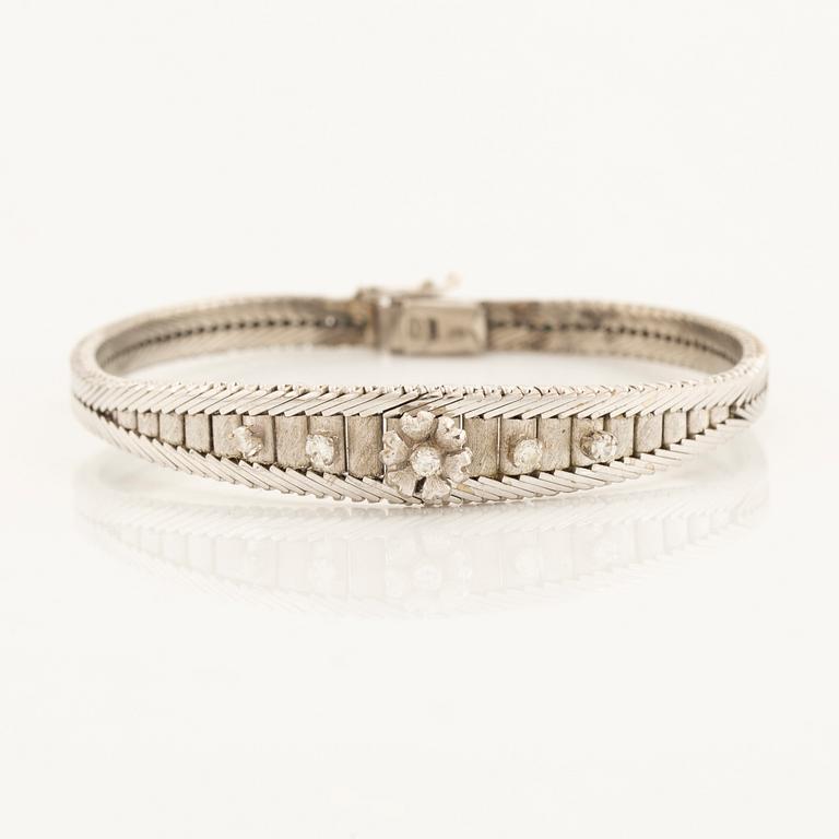Brilliant cut diamond bracelet.