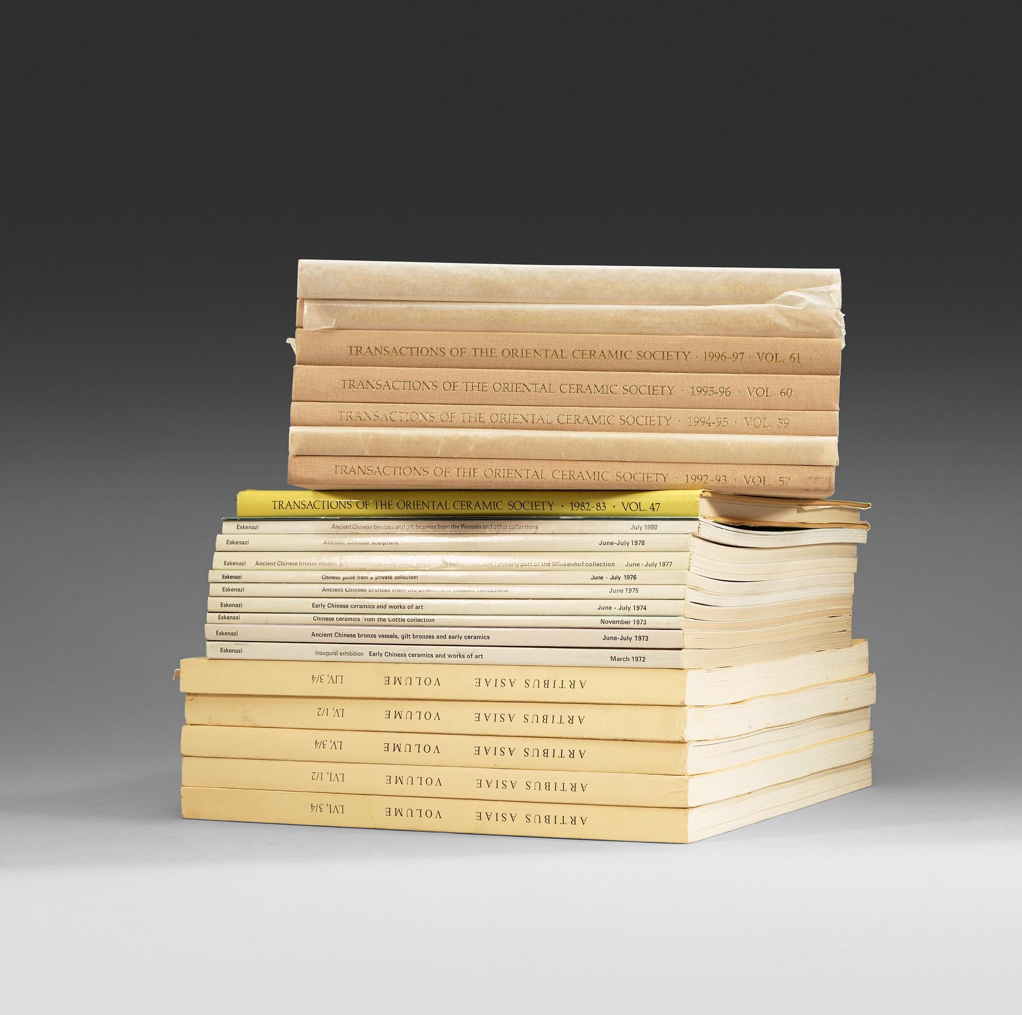 A collection of 23 books and periodicals, partly Transactions of the Oriental Society.