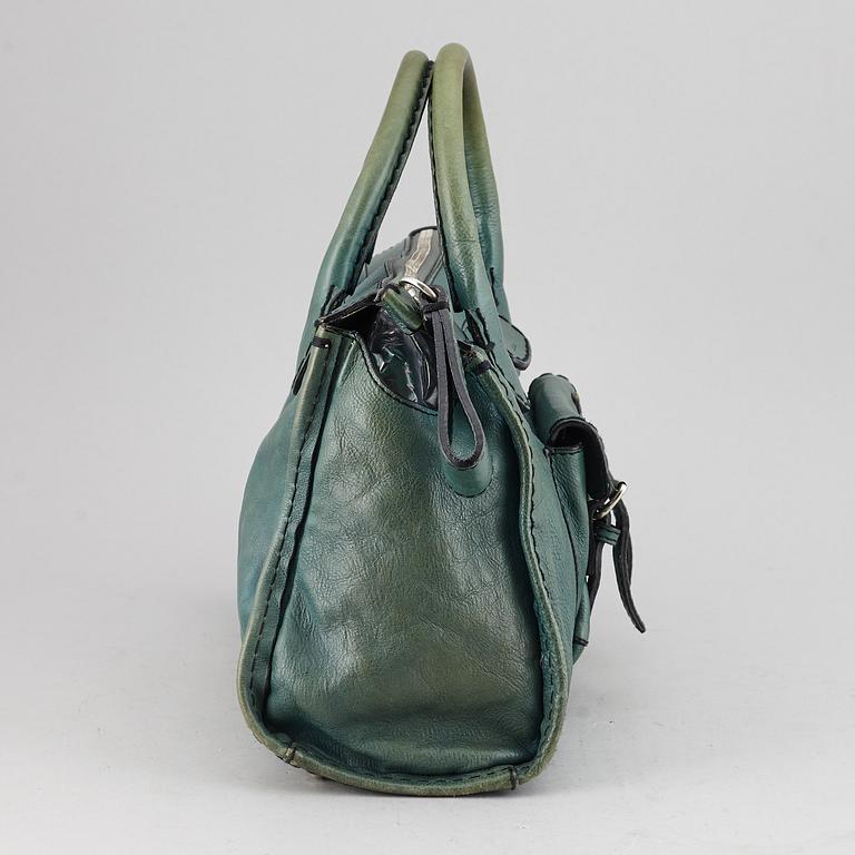 CHLOÉ, a green leather bag.