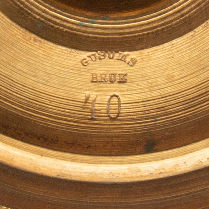 Candelsticks, a pair, Gusum, early 20th century.