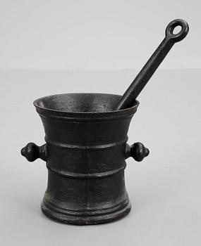 MORTEL, gjutjärn, Hälleforsnäs bruk, 1800-tal.