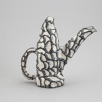 Sergei Isupov, a stoneware pot "Lördagsmorgon" Saturday morning, ca 1990.