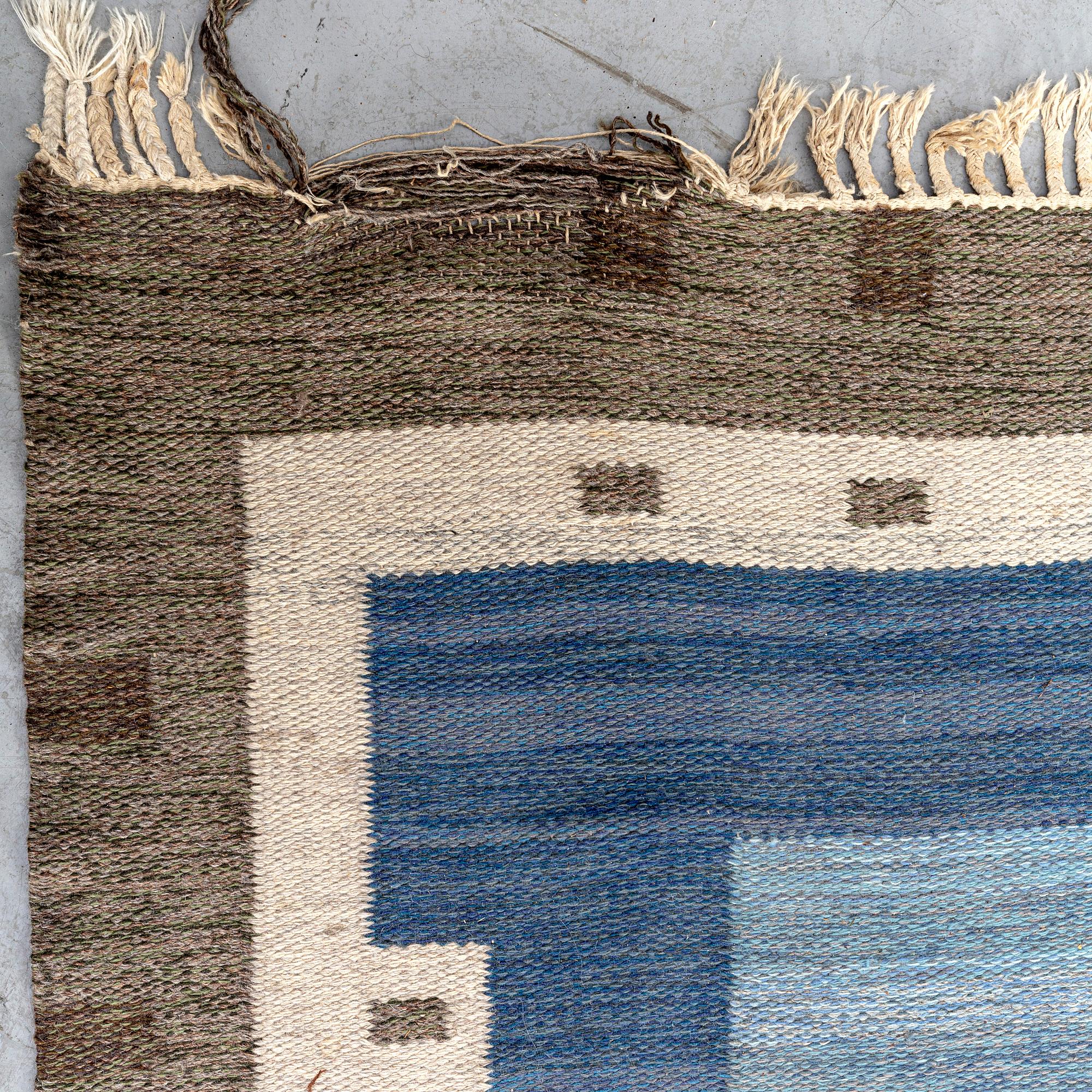 Matta, Rölakan, signerad JA (?), ca 237x165 cm.