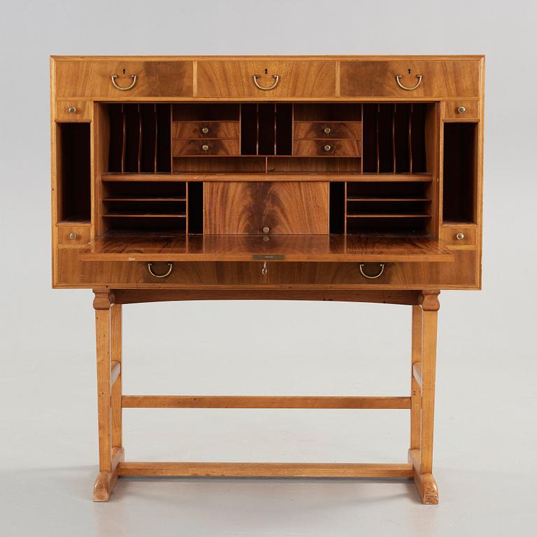 Josef Frank, a mahogany secretaire, model 1036, Svenskt Tenn Sweden, probably 1940-50's.