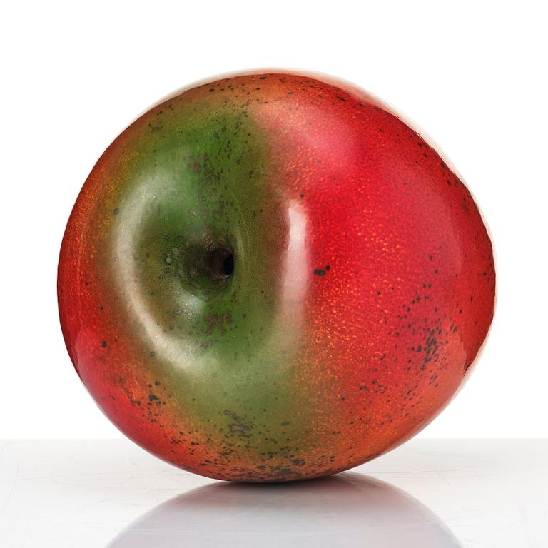 Hans Hedberg, a faience sculpture of an apple, Biotk, France.