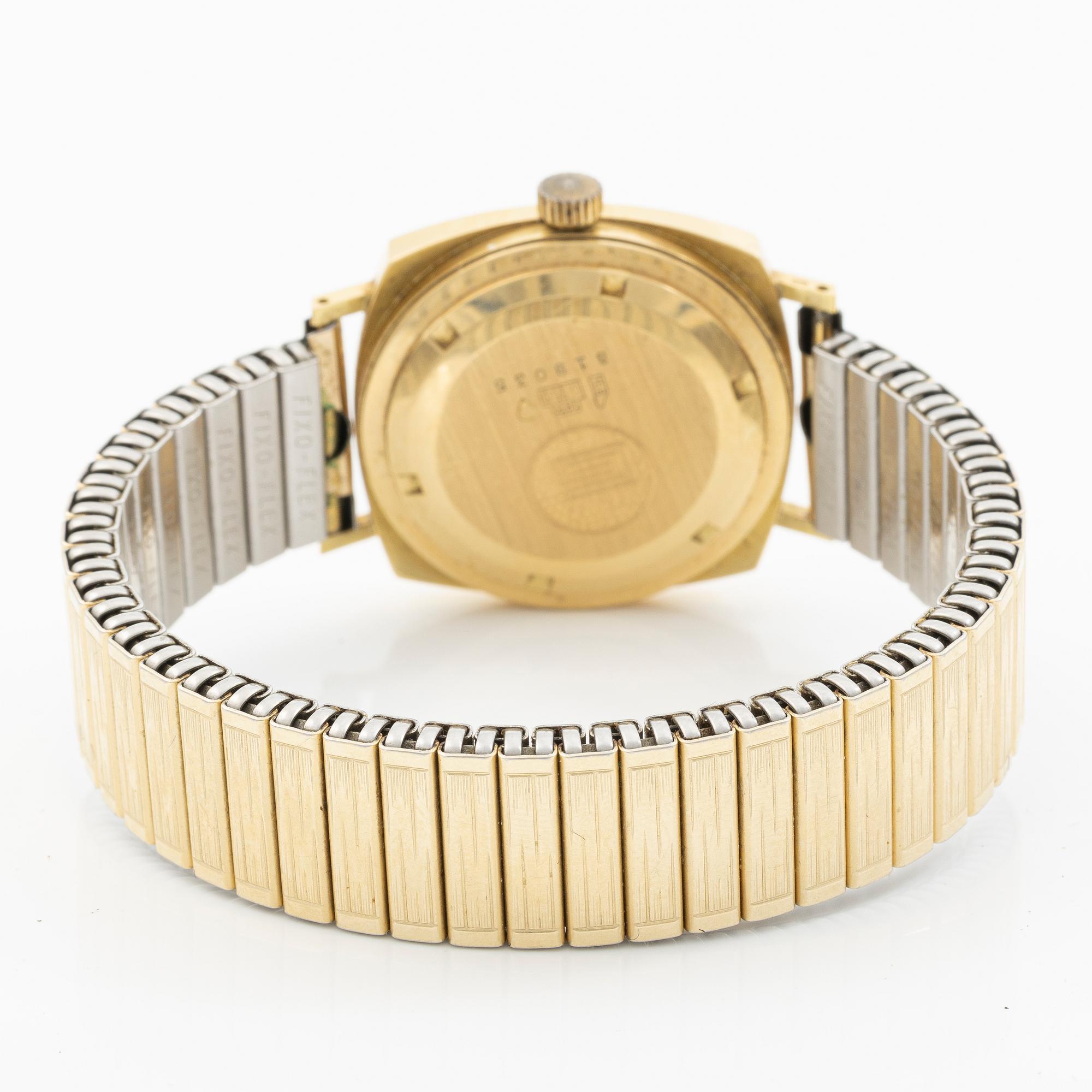 Zentima, wristwatch, 18K gold, 32.5 mm.