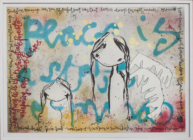 LISA RINNEVUO, färglitografi, signerad och numrerad 21/ 250.