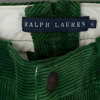 Three pair of trosers by Ralph Lauren.