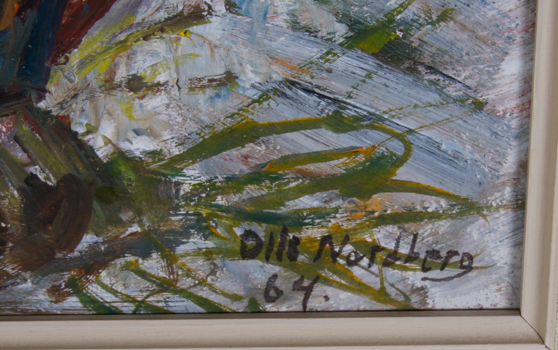 NORDBERG, OLLE, olja på pannå, sign o dat -64.