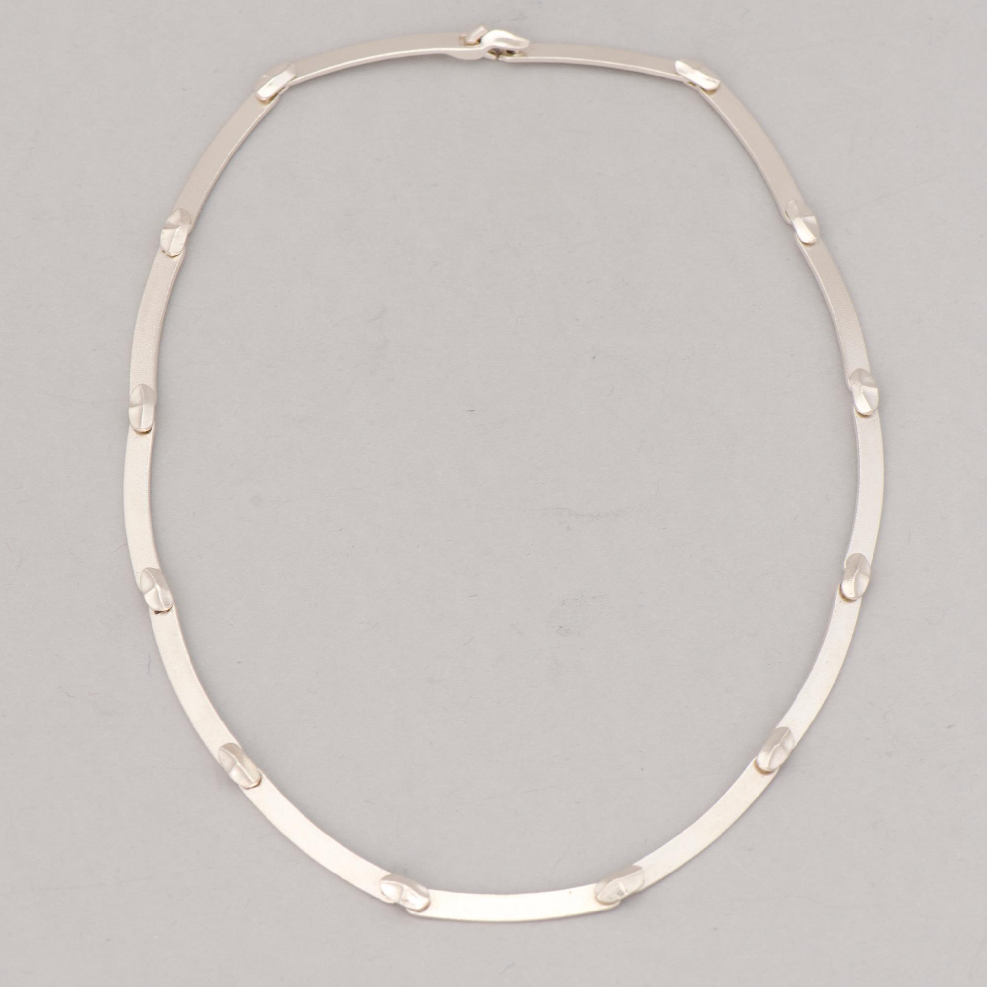 NECKLACES, 4 pcs, silver. Lapponia 1978-91.