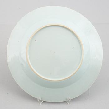 A group of eight blue and white dishes, Qing dynasty, Qianlong (1736-95).