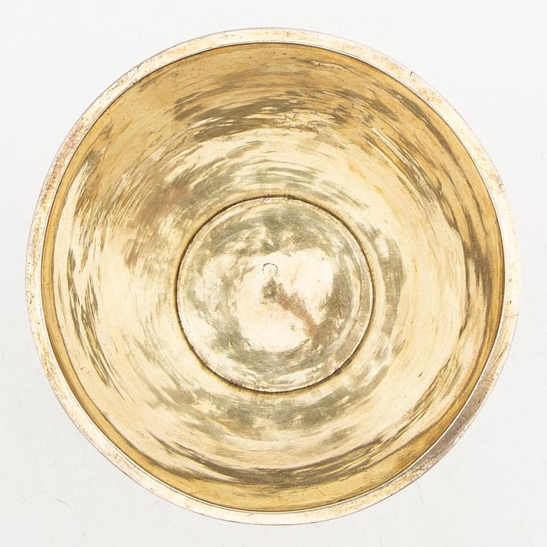 A Swedish late 17th century parcel-gilt silver beaker, mark of Christopher Richter, Stockholm 1696.