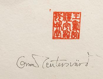 Oscar Reutersvärd, tusch signerad.