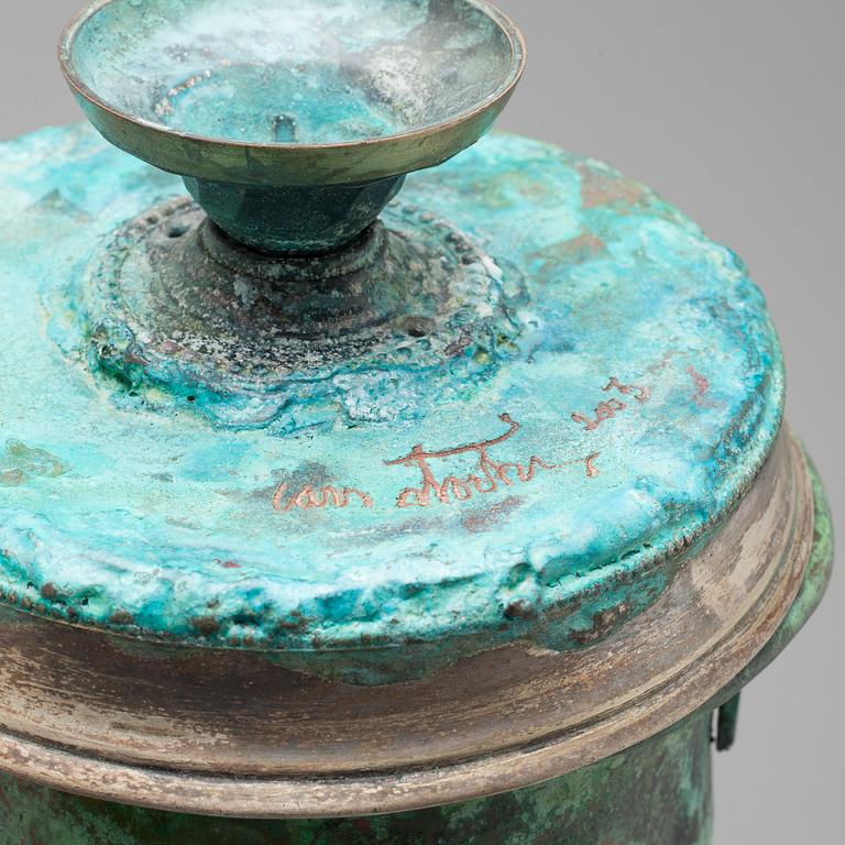 a two part sculpture, signed and dated 2003.