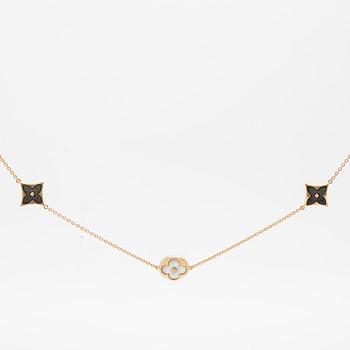 Louis Vuitton, "Blossom Sautoir" Necklace in 18K Rose Gold with Diamonds and Mother-of-Pearl.
