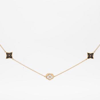 Louis Vuitton, "Blossom Sautoir" Necklace in 18K Rose Gold with Diamonds and Mother-of-Pearl.