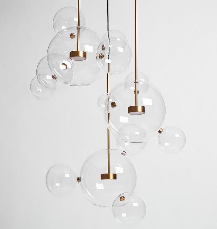 Giopato & Coombes, a "Bolle 14" ceiling lamp, Kalmar Werkstätten, for Svenskt Tenn, 2015.