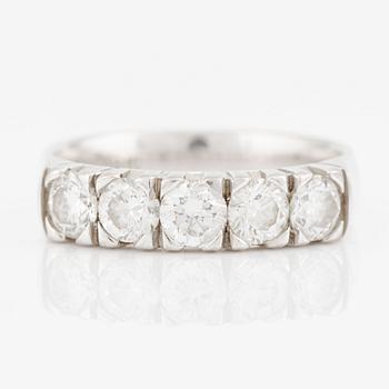 Ring, Schalins, half eternity, 18K white gold with brilliant-cut diamonds totalling approximately 1 ct.