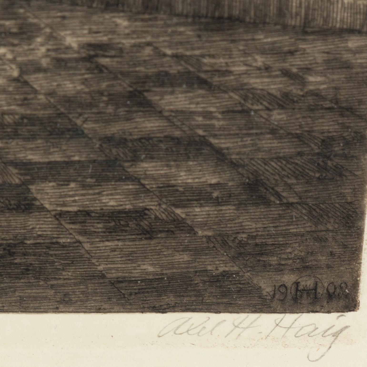 AXEL HERMAN HÄGG, Etching, 1902, signed.