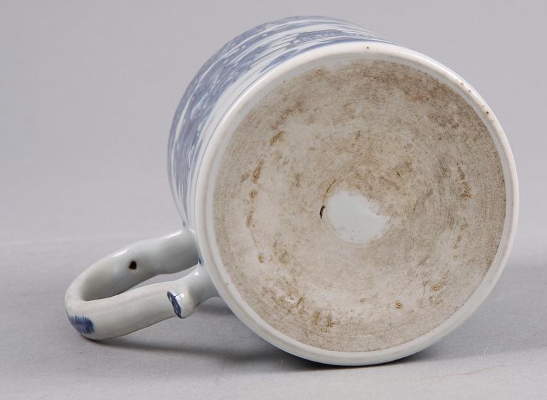MUGG, porslin, Qianlong, Kina 1700-tal.