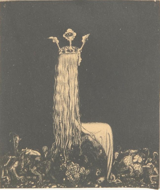 John Bauer, "Prinsessan och småtrollen".