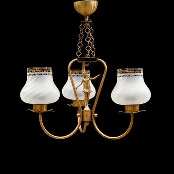 TAKLAMPA, 1900-talets första hälft. Höjd ca 57 cm.