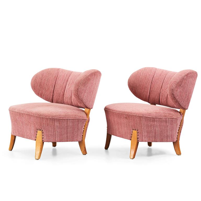 Otto Schulz, a pair of easy chairs, Sweden 1940-50's.