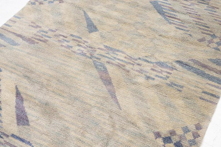Barbro Nilsson, a carpet, 'Sandbotten', knotted pile, c. 215  x 186 cm, signed AB MMF BN.