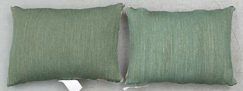 CUSHIONS. one pair. "Knoppen". Gobelängteknik (tapestry weave). 34 x 47  cm each. Signed MMF.