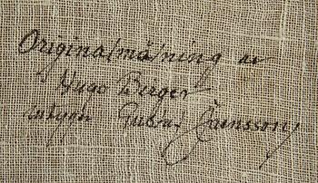 HUGO BIRGER, olja på pannå.