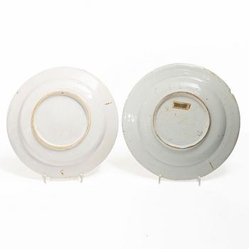 Plates, 6 pieces, faience, Kellinghusen, early 19th century.