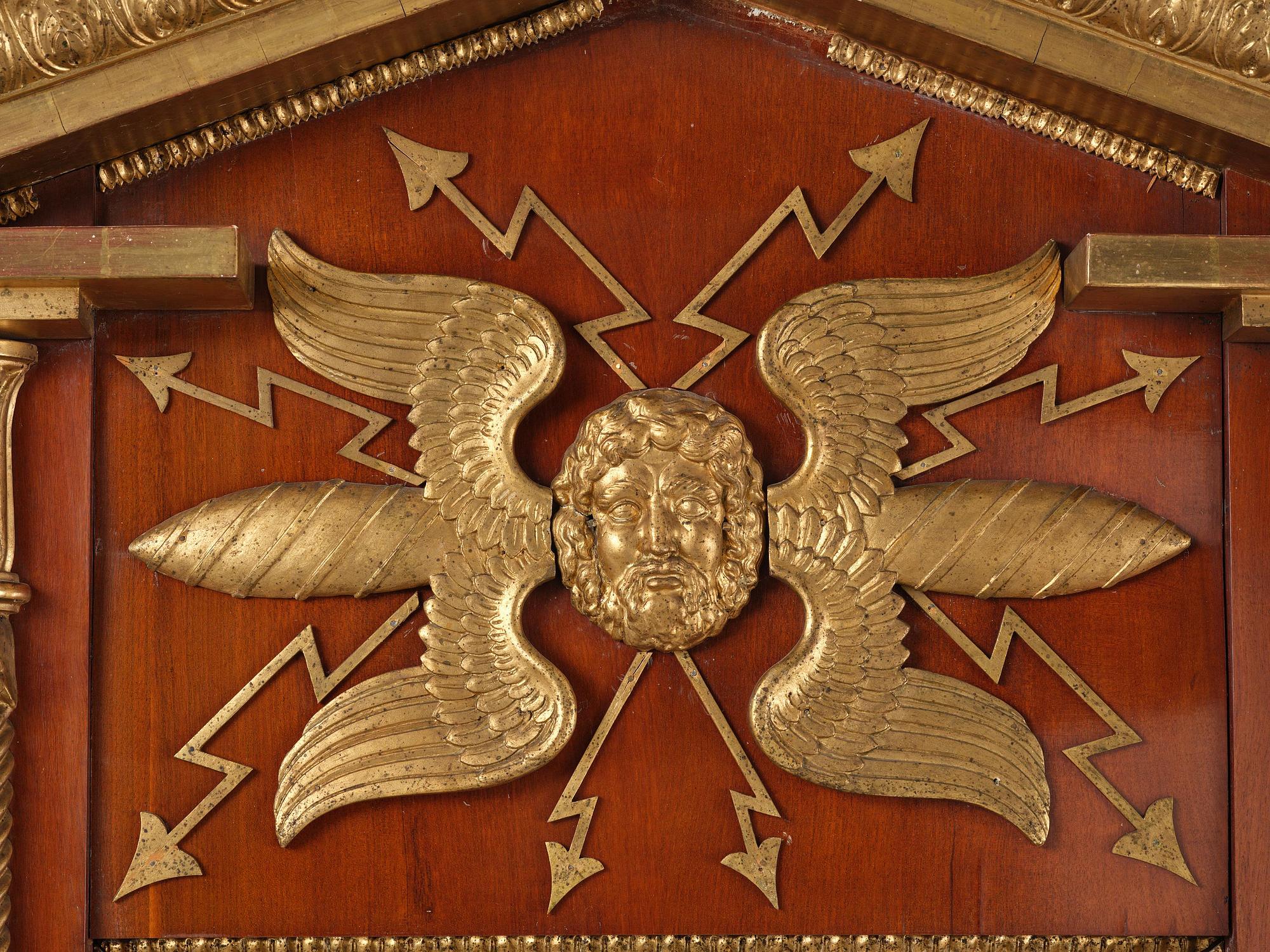 Spegel, av Johan Martin Berg  (spegelfabrikör i Göteborg 1803-37), Empire.