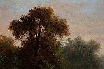 UNIDENTIFIED ARTIST, oil on canvas, two pcs, signed 'A.S', 19th century.