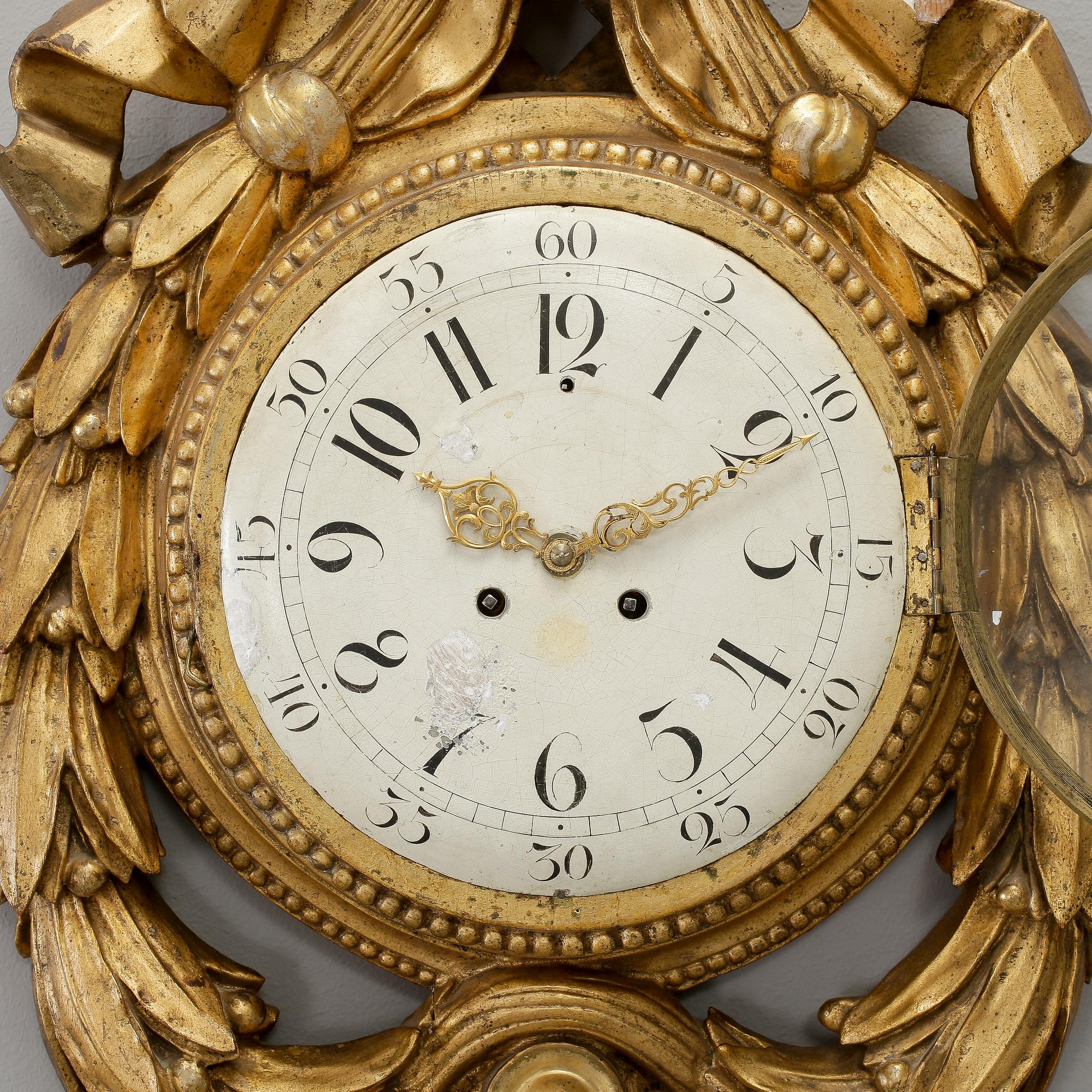 VÄGGPENDYL, gustaviansk stil, omkring 1900.