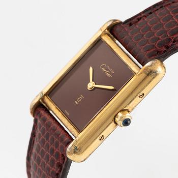 must de Cartier, Tank, wristwatch, 20,5 x 20 (28) mm.
