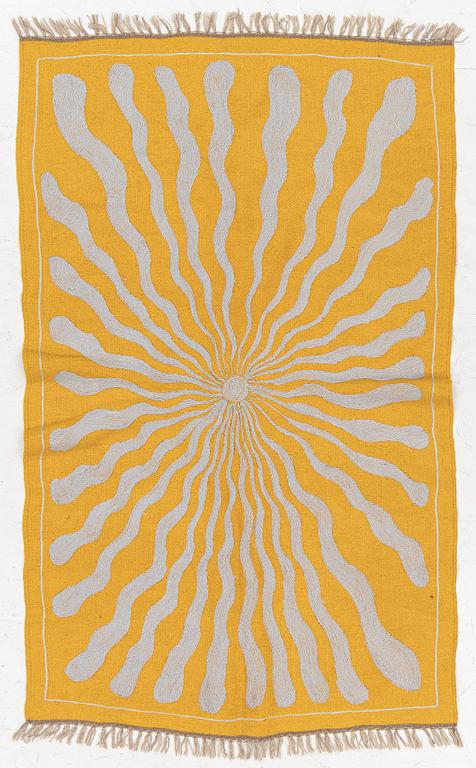 Matta, handbroderad Kelim, 183 x 113 cm.