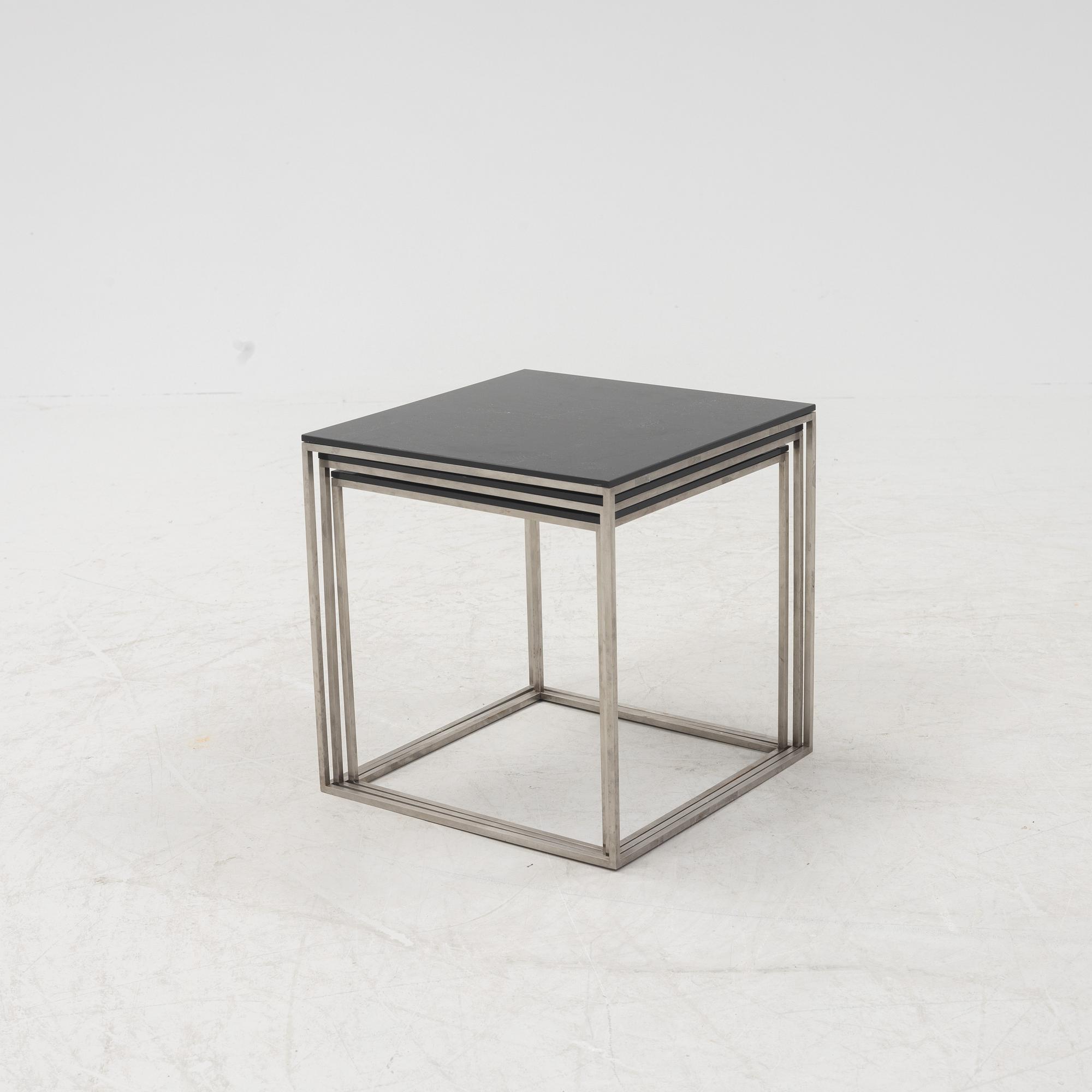 Poul Kjaerholm, a 'PK-71' nest table from Fritz Hansen, 2008.