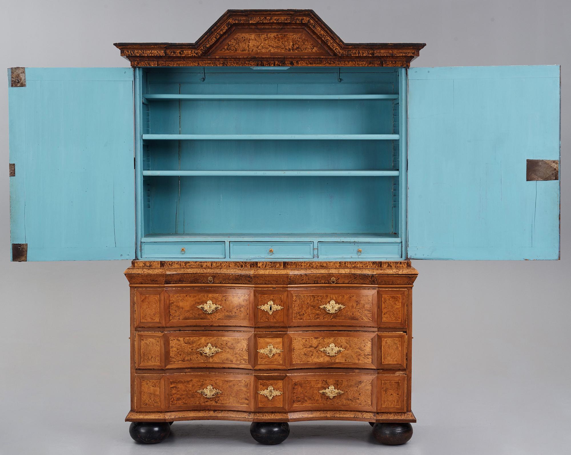 A Swedish late Baroque 18th century cupboard.