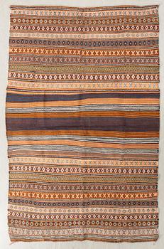 Fabric Jajim Kashgai semi-antique/antique approx. 170x119 cm.