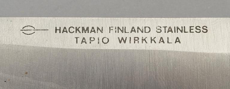 TAPIO WIRKKALA, PUUKKO-KNIV rostfritt stål, nylon och mässing, Hackman Finland. Modellen formgiven 1961.