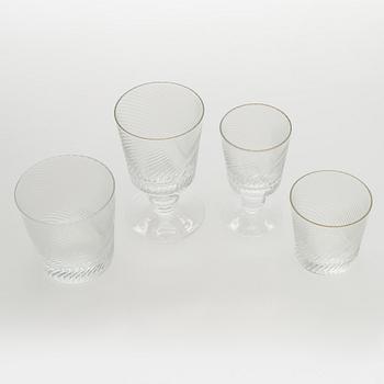 Saara Hopea, A 38-piece set of 'Master' drinking glasses, model 2125, Nuutajärvi.