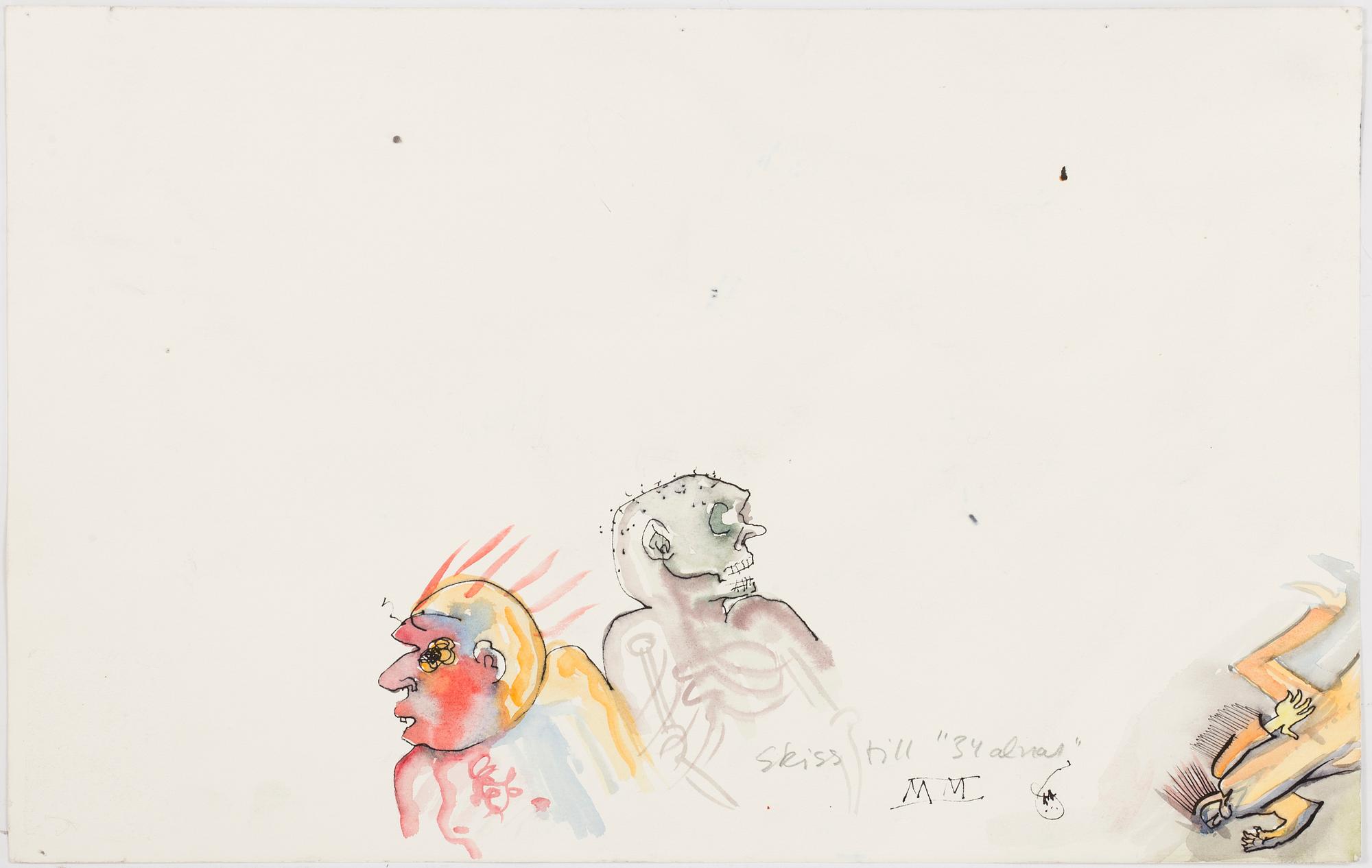 ULF RAHMBERG, Mixed media, signed with monogram verso.