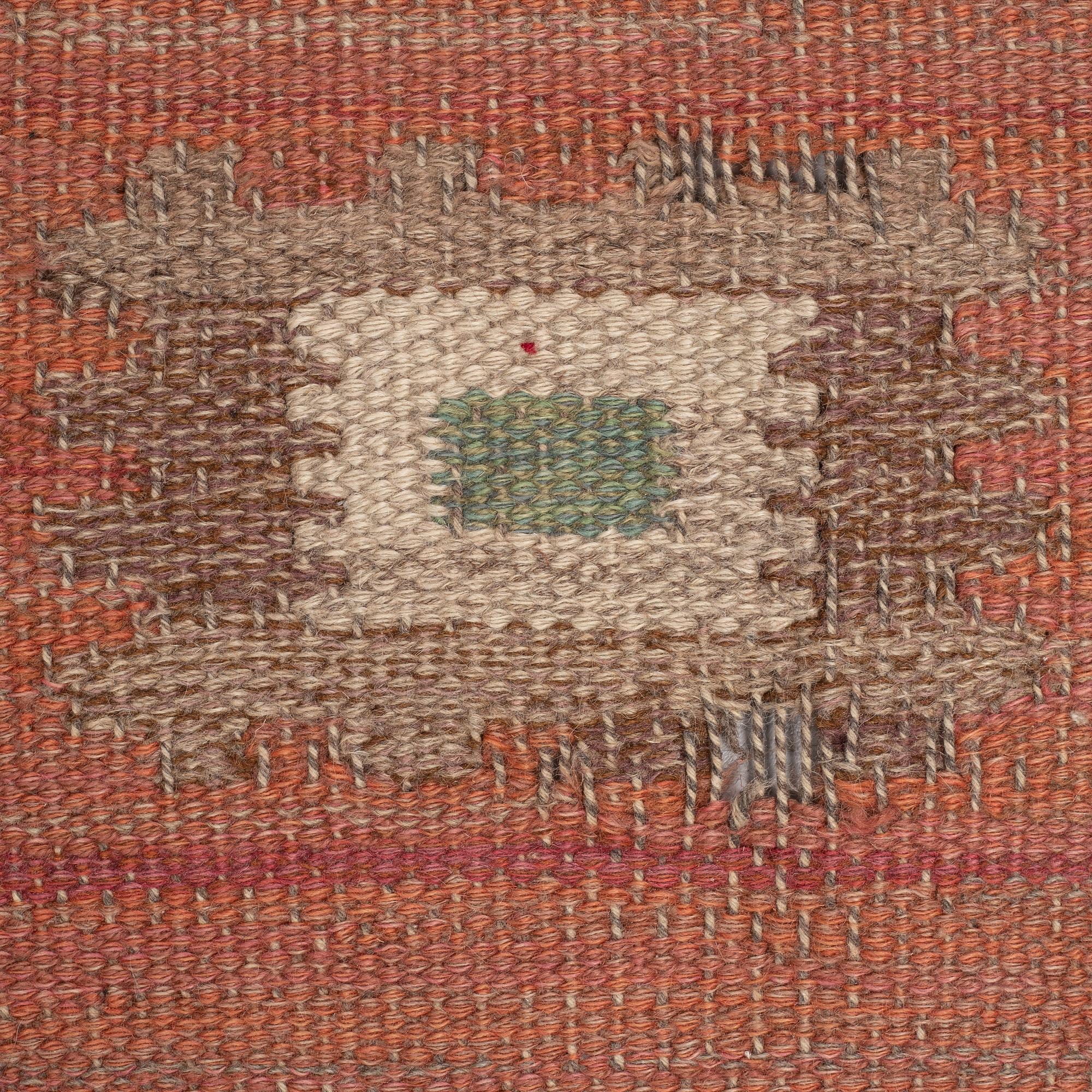 Märta Måås-Fjetterström, a carpet, "Röd grön äng", flat weave, ca 328-333 x 258,5-262 cm, signed AB MMF.
