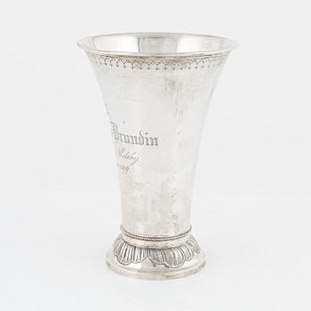 A Swedish silver beaker, bearing the mark of K. Anderson, Stockholm, 1899.