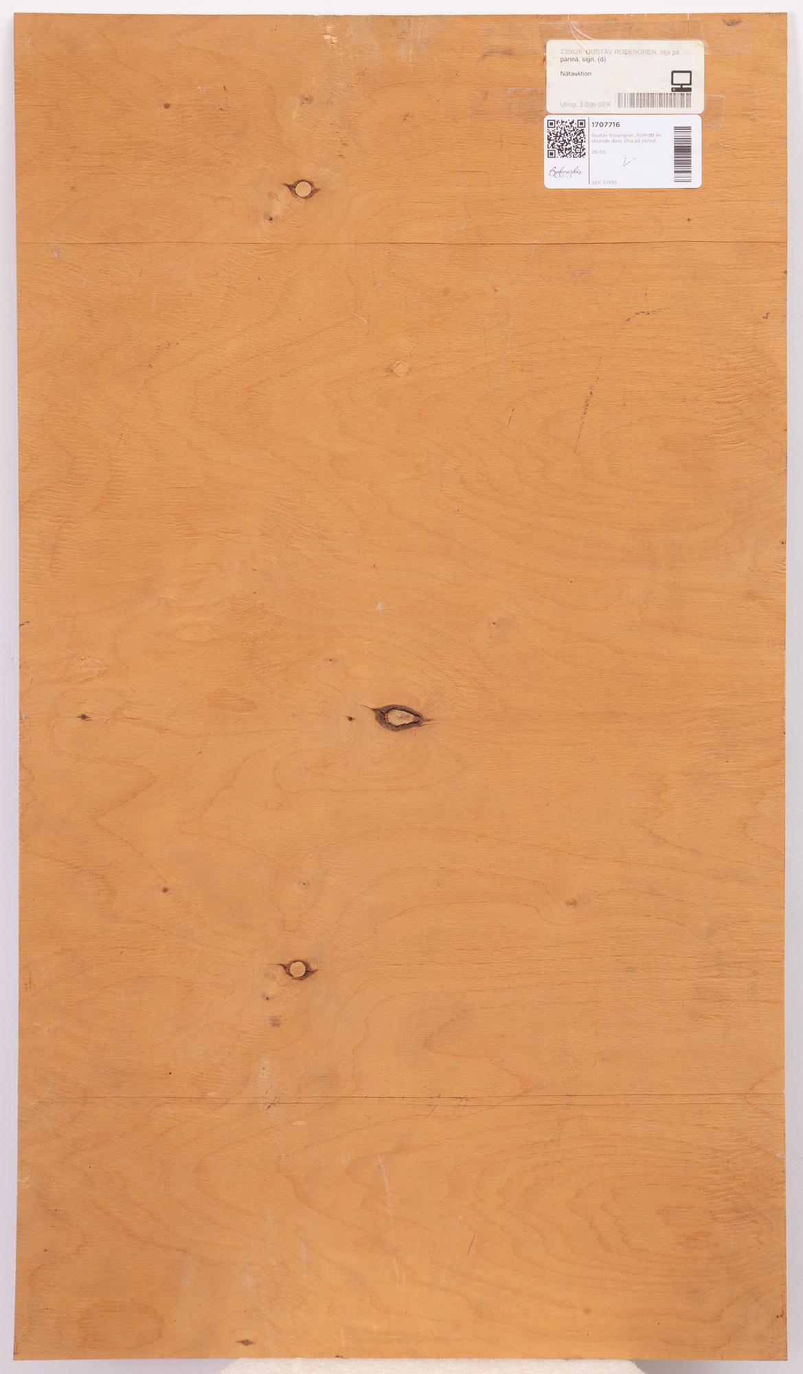 Gustav Rosengren, Portrait of an elegant woman.