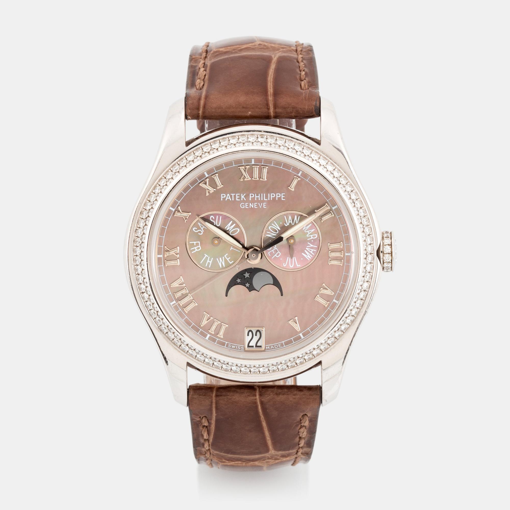 Patek Philippe, Complicated, Annual Calender, "Black Mother of Pearl Dial".