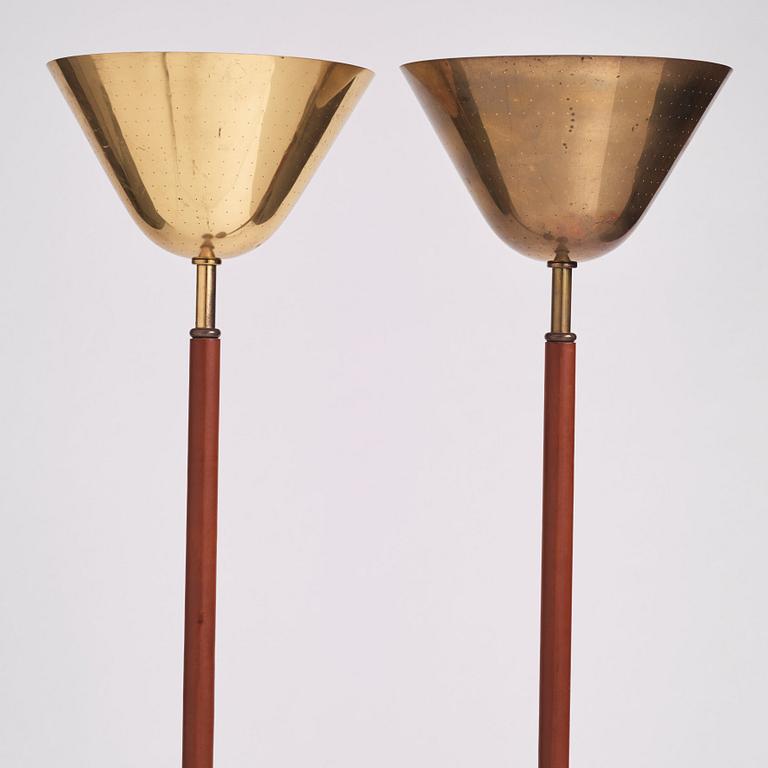 Carl-Axel Acking, a pair of floor lamps model "2646", Bröderna Malmströms Metallvarufabrik, Malmö 1940s-50s.